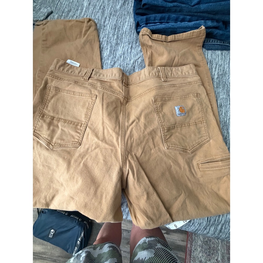 Carhartt‎ Relaxed Fit Duck Canvas Work Pants Brown 42x30 Distressed Hammer Loop